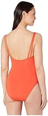 NWT JETS Jessika Allen 10 USA Double Strap 1pc Orange Swimsuit 116160