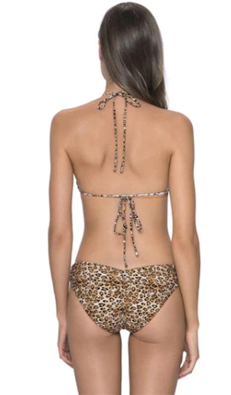 NWT Pilyq PQ Jungle Basic Triangle String Bikini S Top Animal Print 116139