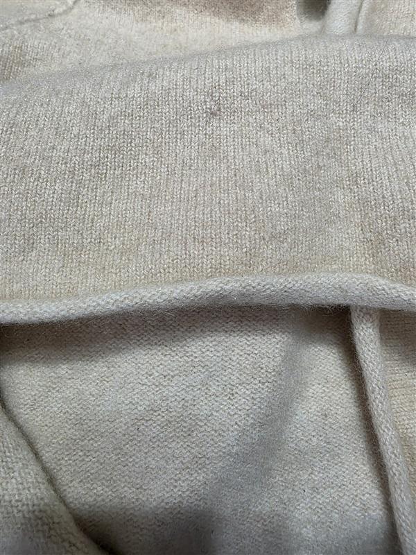 NWOT Eileen Fisher XL 100% Cashmere Sweater Cream V neck 116243
