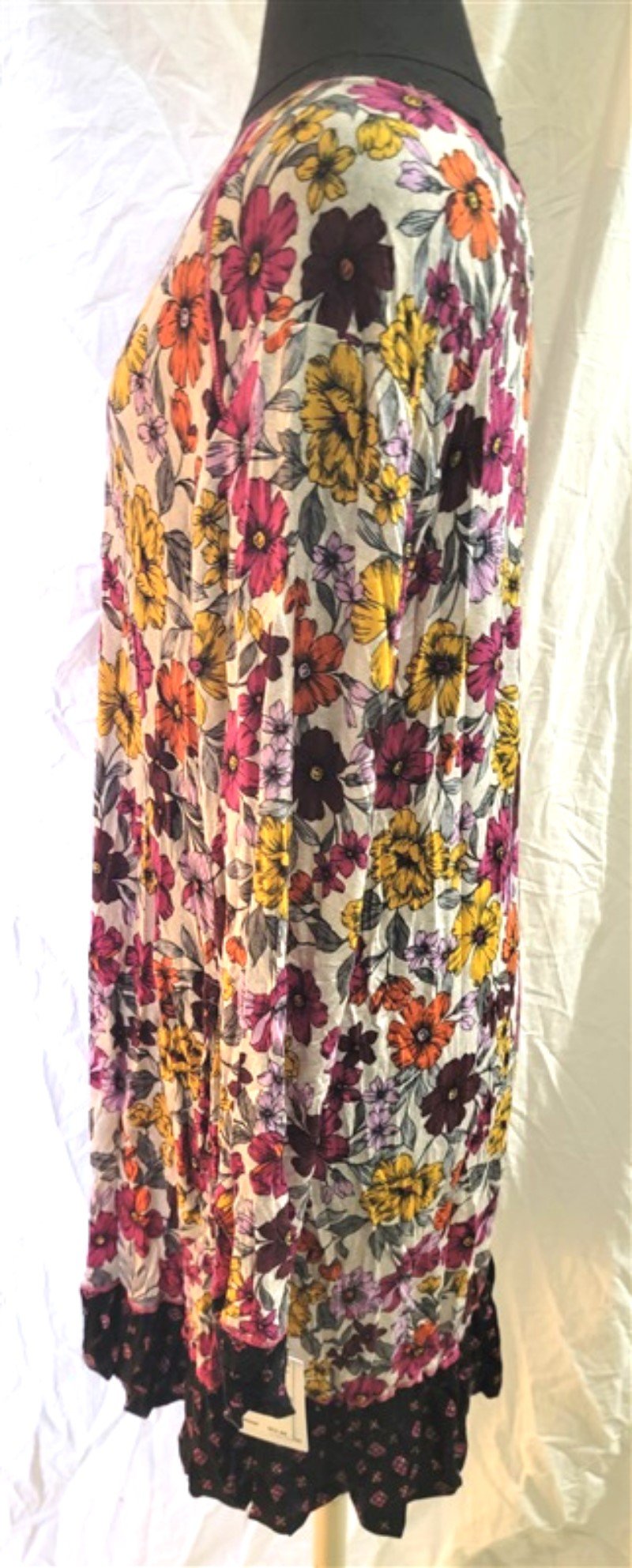 NWT Kensie 1X Round Neck Knit Floral Nightshirt Poppy 116246