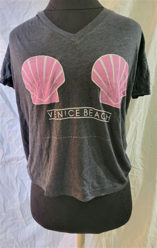 NWOTD Wildfox S Venice Beach Seashell Mermaid Tee Shirt Gray 116250