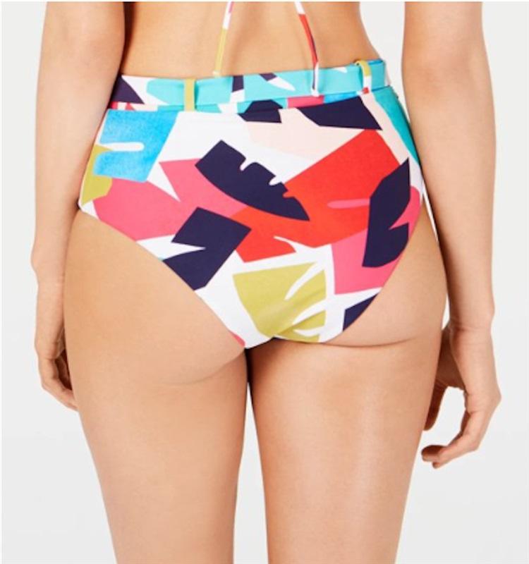 NWT Raisins South Pacific Tropics XL Belted High-Waist Bikini Swim Bottom 116274