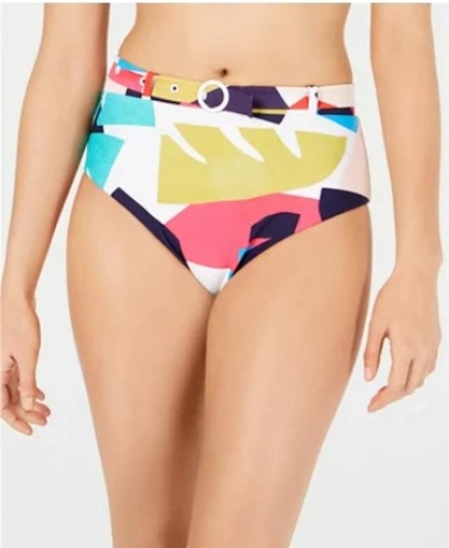 NWT Raisins South Pacific Tropics XL Belted High-Waist Bikini Swim Bottom 116274