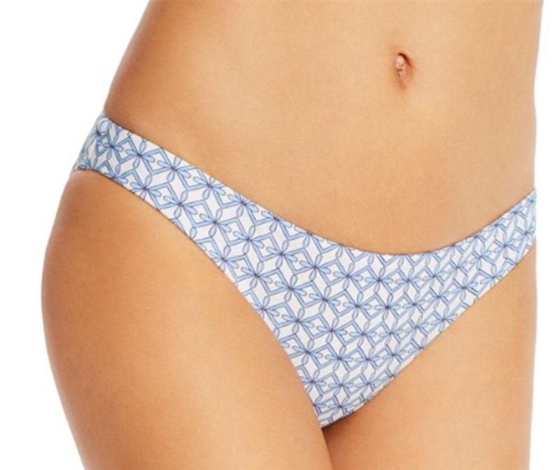NWT Tory Burch XS Blue White Geo Ring Hipster Bikini Swim Bottom 116276