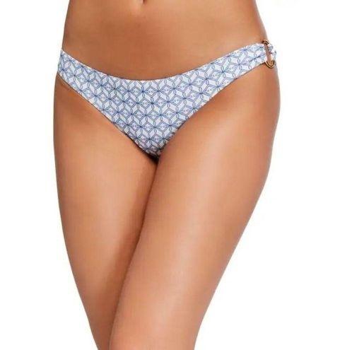 NWT Tory Burch XS Blue White Geo Ring Hipster Bikini Swim Bottom 116276