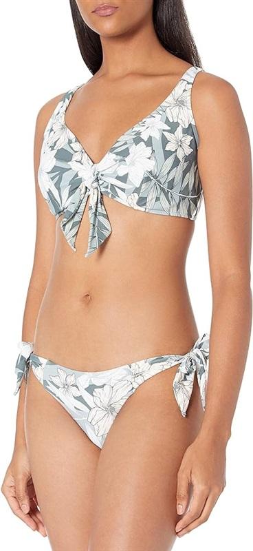 NWOT Seafolly Copacabana 8 USA TIE-SIDE BIKINI BOTTOM Sage Green 116278