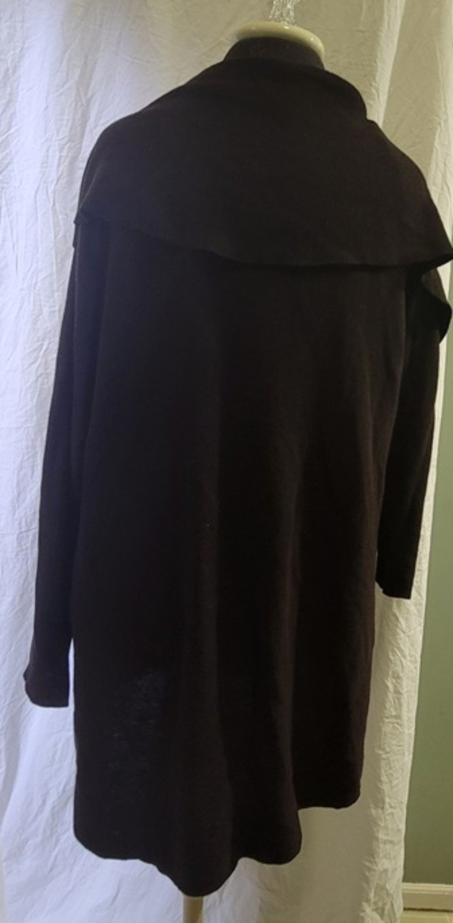 NWOT Eileen Fisher L Shawl Collar Brown Cardigan Sweater 116289