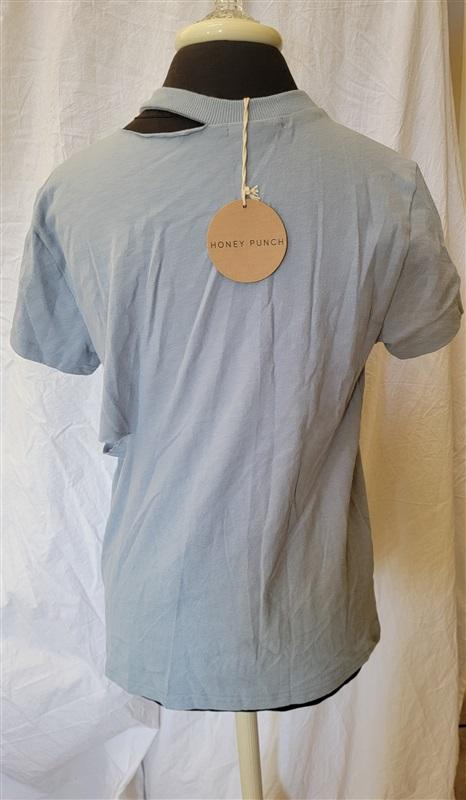 NWT Honey Punch Anthropologie S Distressed T-Shirt BRAT 116293