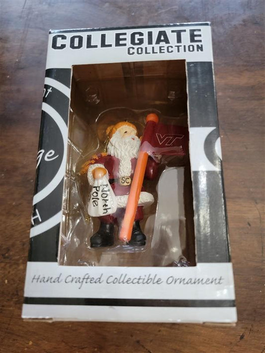 NEW Sterling Christmas Ornament Virginia Tech Santa 116298