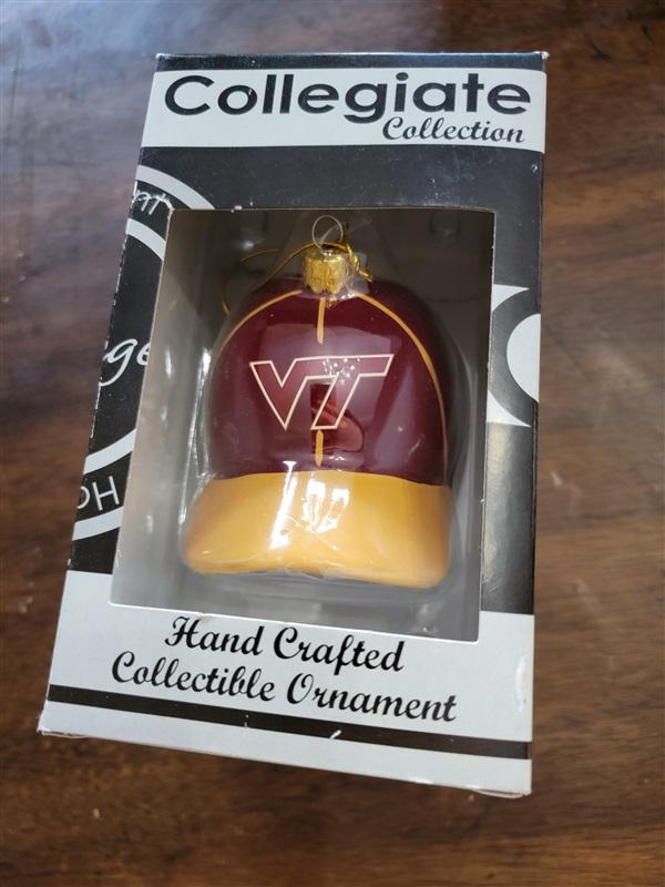 NEW Sterling Christmas Ornament Virginia Tech Baseball Hat 116299