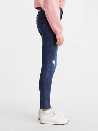 NWT Levis 25 Skinny 711 Distressed Dark Wash 116305
