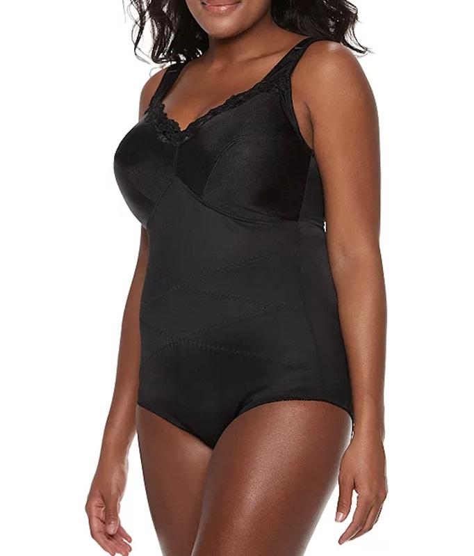 NWT Lunaire 38B Firm Control Body Briefer 3450K Shapewear Shaper Black 116315