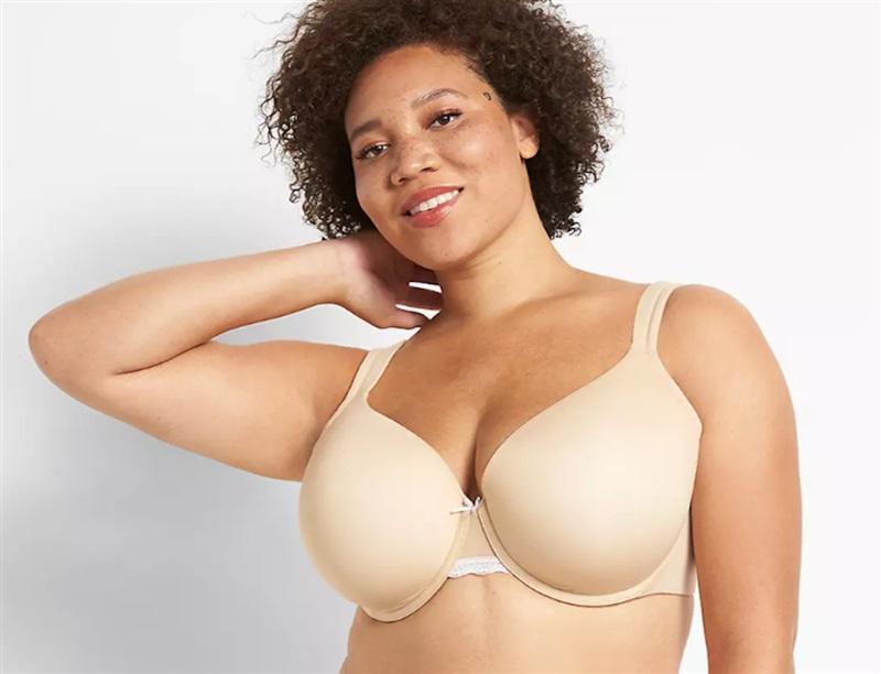 NWOT Cacique 42C Lightly Lined Full Coverage Bra Beige 116318