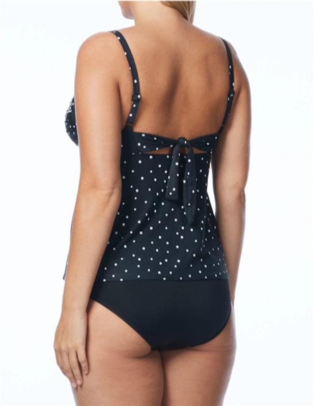 NWT Coco Reef 32/34DD DIVINE POWER UNDERWIRE TANKINI TOP CLARITY DOTS 116366