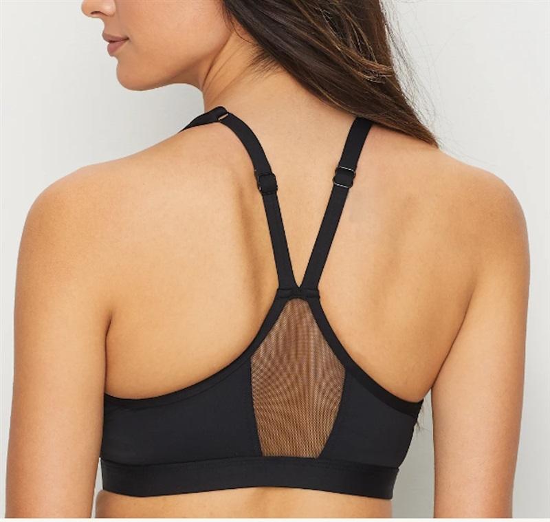 NWT Coco Reef 34C RACERBACK UNDERWIRE BIKINI TOP Black Zip Up 116368
