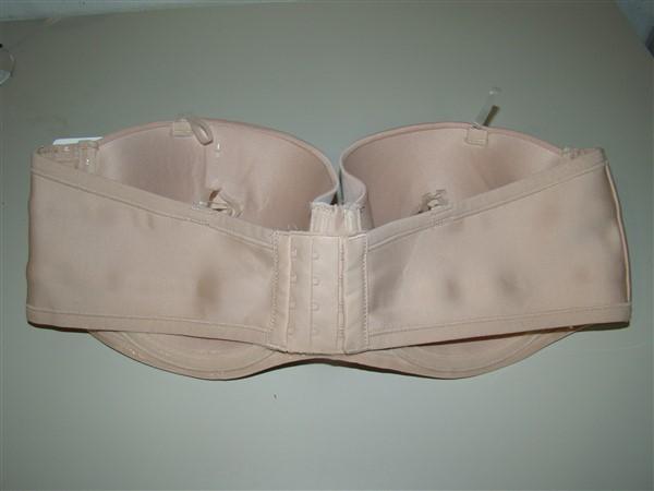 NWOTD Vanity Fair 44C Beauty Back Full Figure Strapless Bra 74380 Beige 116378
