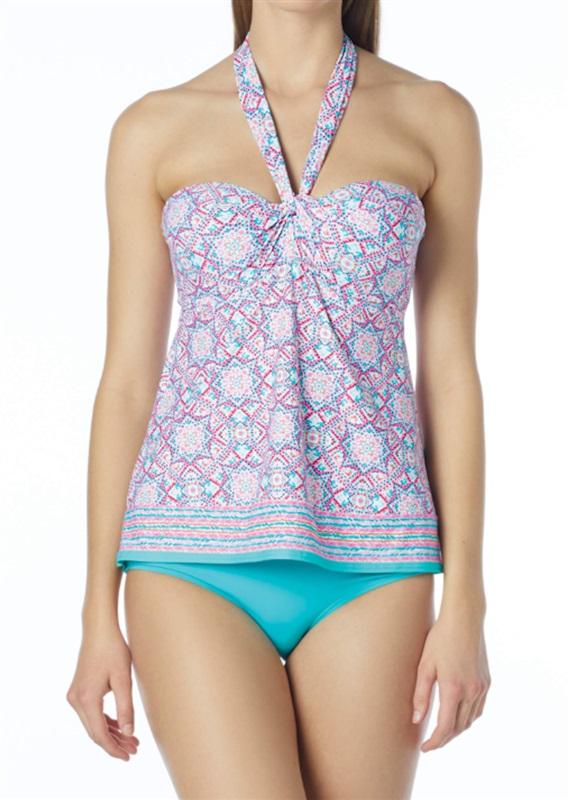 NWT Coco Reef 32/34C FIVE WAY UNDERWIRE TANKINI TOP MEDALLION 116386