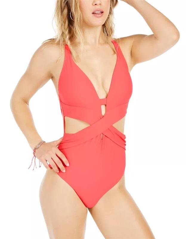 NWPT Bar III L Wrap-Around Melon Monokini 1PC Swimsuit 116387