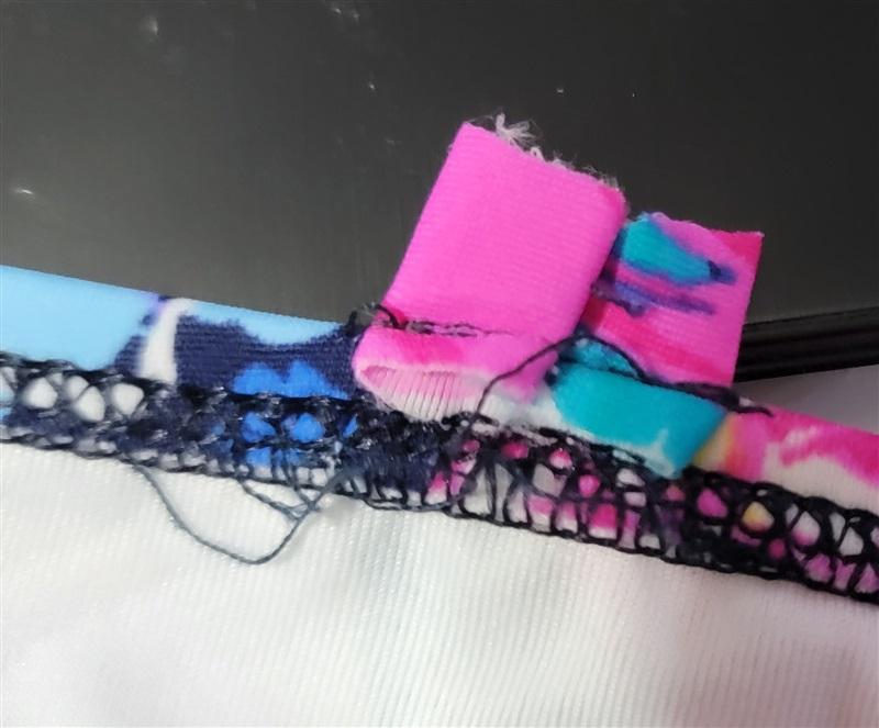 NWTD Kim Rogers M Floral Double Ruffle Swim Dress 116453