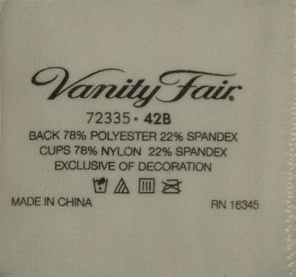 NWPT Vanity Fair 42C Body Caress Full Coverage Wirefree Bra 72335 Beige 116489