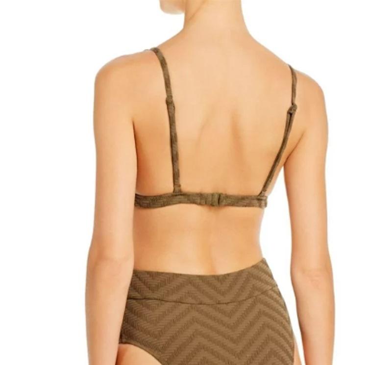 NWT Red Carter Safari Isa XS Solid Olive Bikini Swim Top 116508