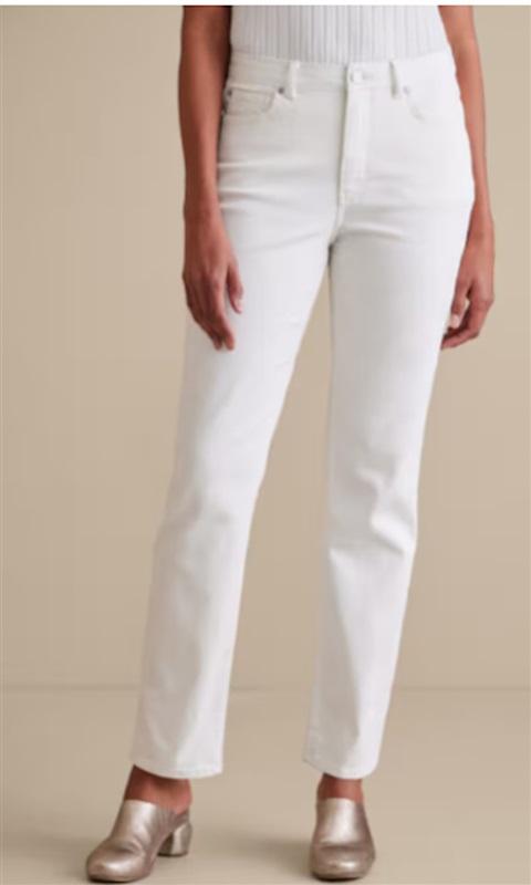 NWPT Soft Surroundings 2 Mid Rise Skinny Jeans White 116519