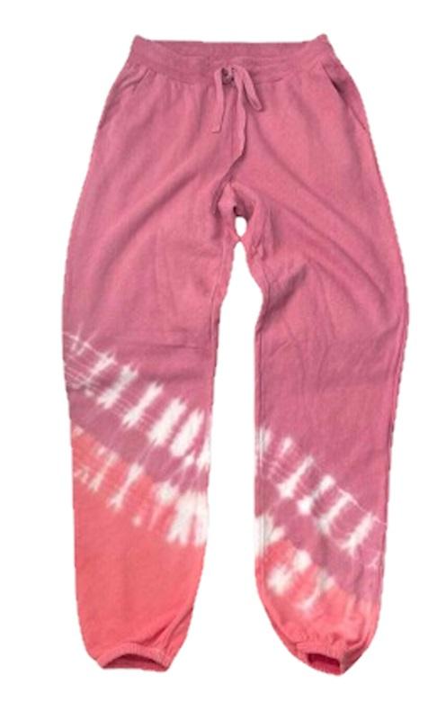 NWOT Michael Stars M Tie Dy Sweat Pants Pink 116576