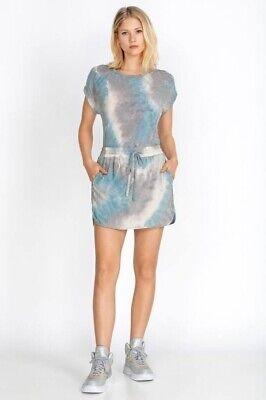 NWT Calme M Rain Blue Tie Dye Tee Shirt 116580