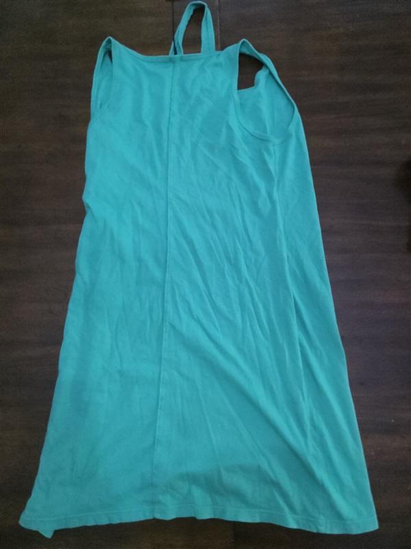 NWT Monrow XS Double Layer Sleeveless Tank Dress Green 116585