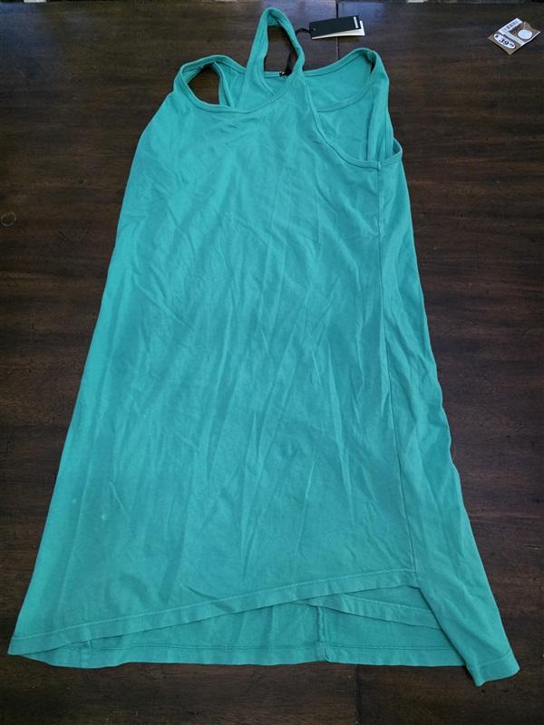 NWT Monrow XS Double Layer Sleeveless Tank Dress Green 116585