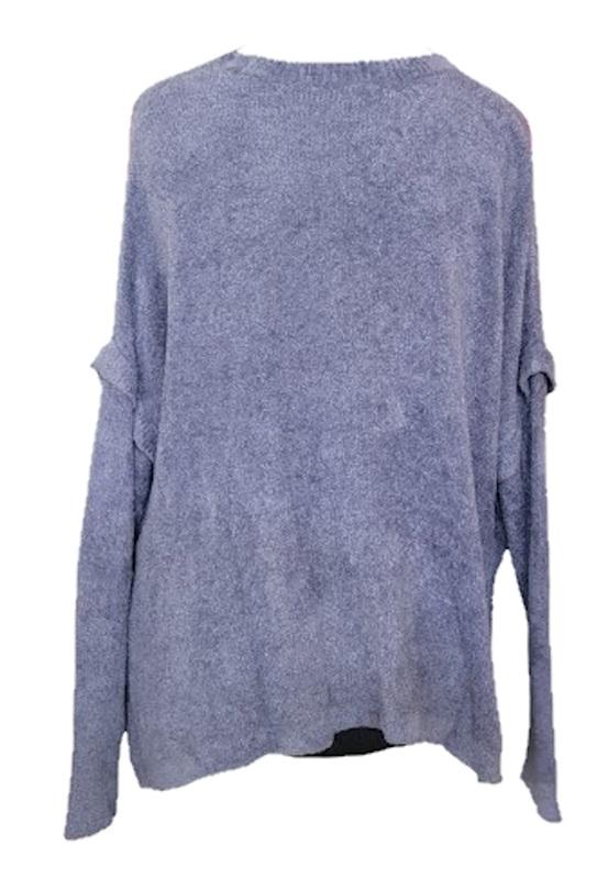 NWT Hello Nite Ruffle Super Soft Oversize Sweater Green 116590