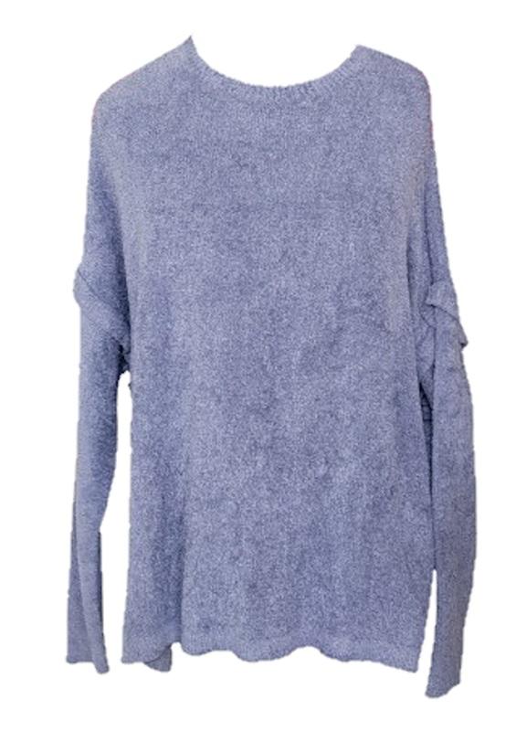 NWT Hello Nite Ruffle Super Soft Oversize Sweater Green 116590
