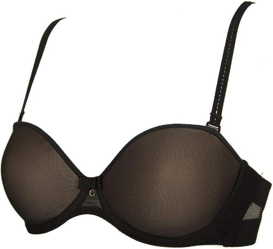 NEW Chantelle 32DDDD Vous et Moi Silicone Free Strapless Bra 2136 Black 116603