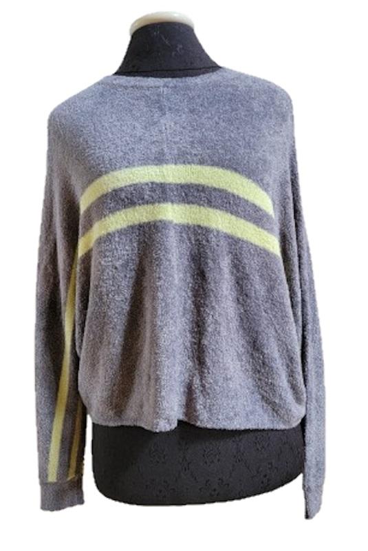 NWT Hello Nite Striped Dolman Super Soft Oversize Sweater Green 116607