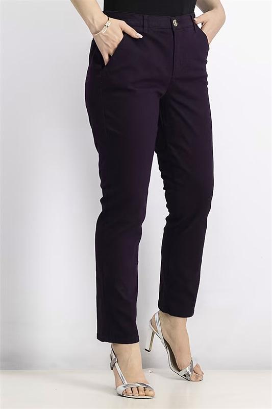 NWT Democracy 14 Jori Straight Leg Pants Dark Purple 116636