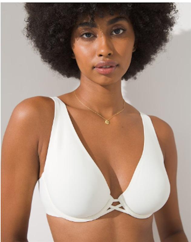 NWOTD Soma 38DD Essentials Unlined Bra Plunge Ivory 116654