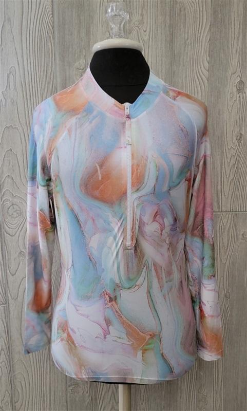 NWOT Calme XL Surf Shirt Pastel Swirls 116685