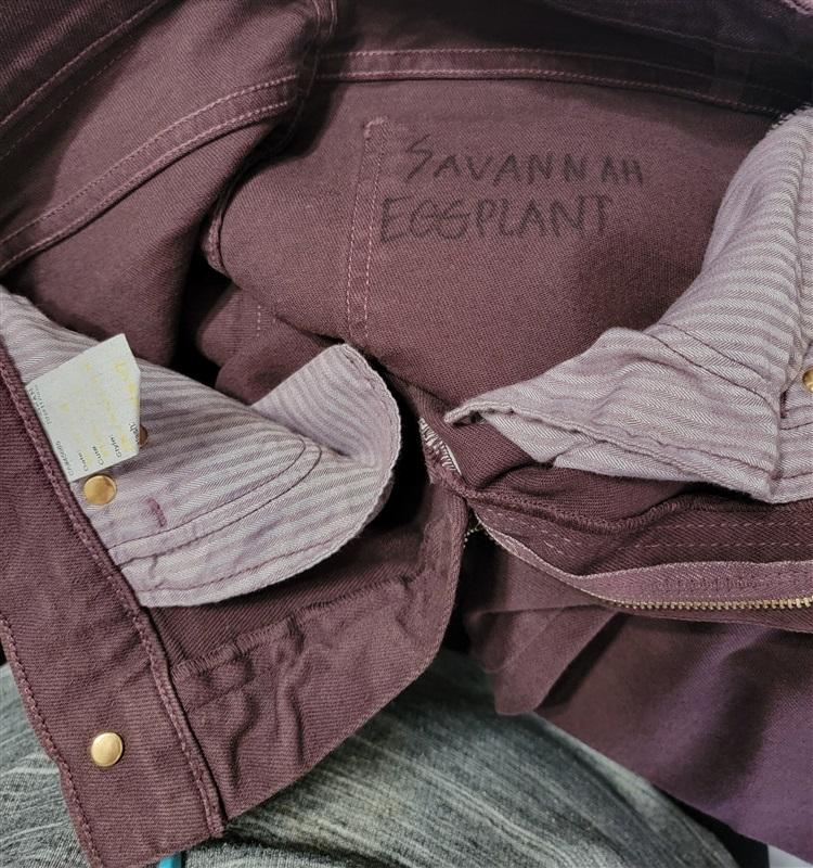 NWOT Modern American Sample 27 Jeans Savannah Denim Eggplant Purple 116690