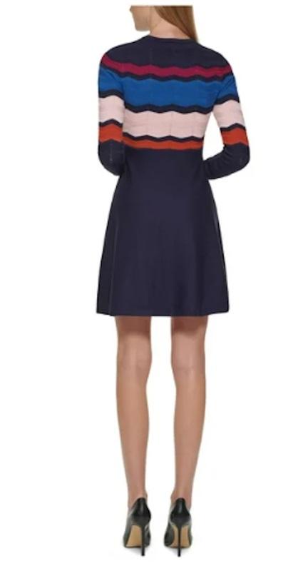 NWOT Vince Camuto M Chevron Stripe Sweater Mini Dress 116708