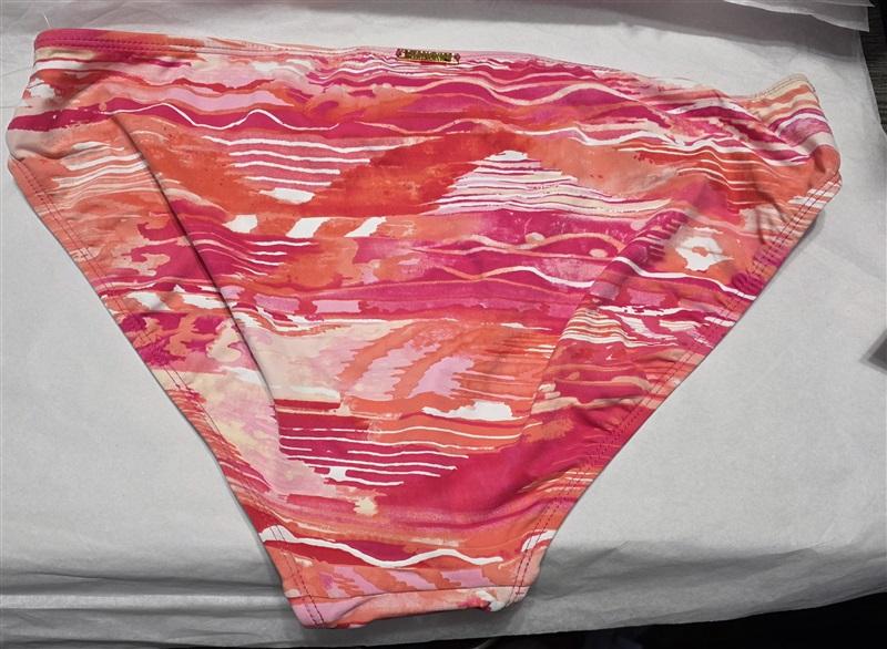 NWT Ralph Lauren 8 Calypso Ikat Print Hipster Swim Bikini Bottom Coral 116780