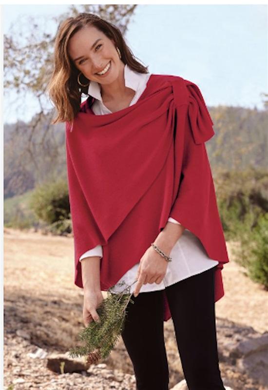 NWOTD Soft Surroundings Stassi Scarf Wrap Charcoal Black 116820