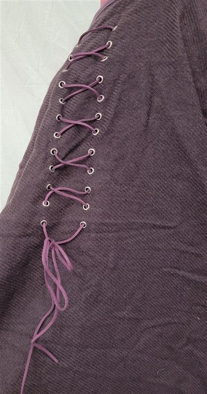 NWT Laundry Plum Lace Up Ruana Wrap Blanket Scarf 116830