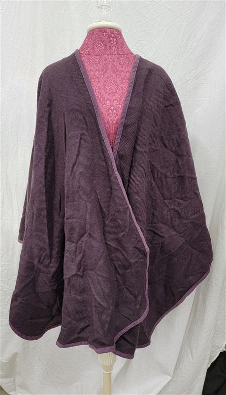NWT Laundry Plum Lace Up Ruana Wrap Blanket Scarf 116830