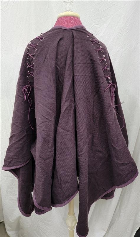 NWT Laundry Plum Lace Up Ruana Wrap Blanket Scarf 116830
