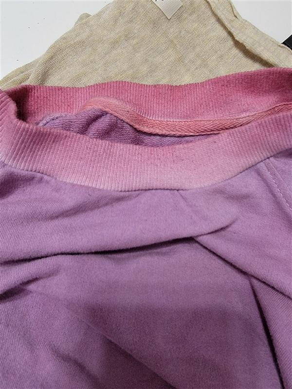 NWOT Anthropologie XS Cropped Gathered Shoulder Ombre Sweatshirt 116834