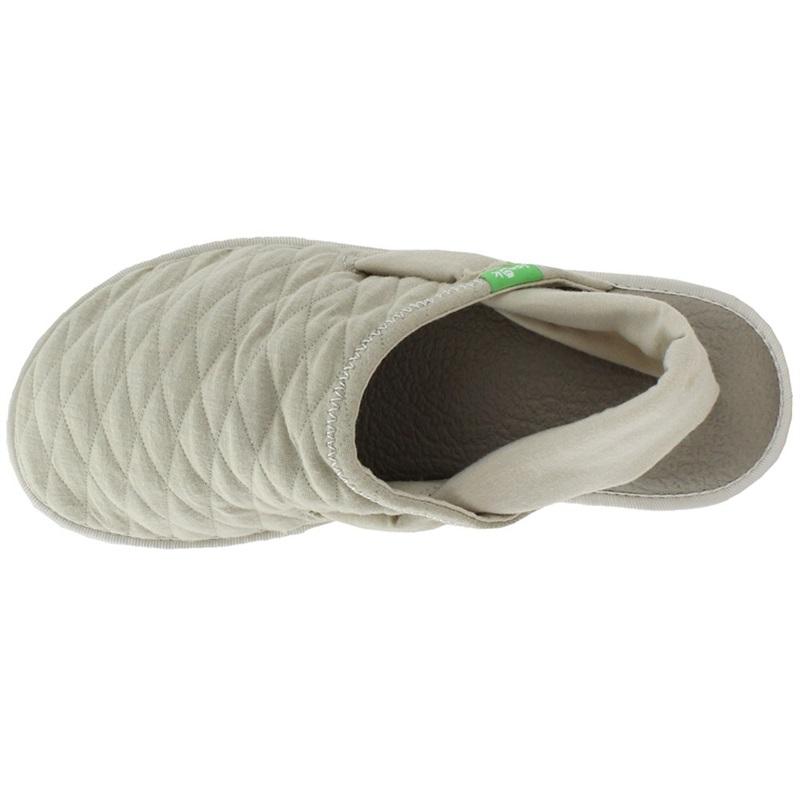 NWT Sanuk 7 Yoga Sling Cruz Quilted Slip On Slingback Flats Clogs Beige 116869