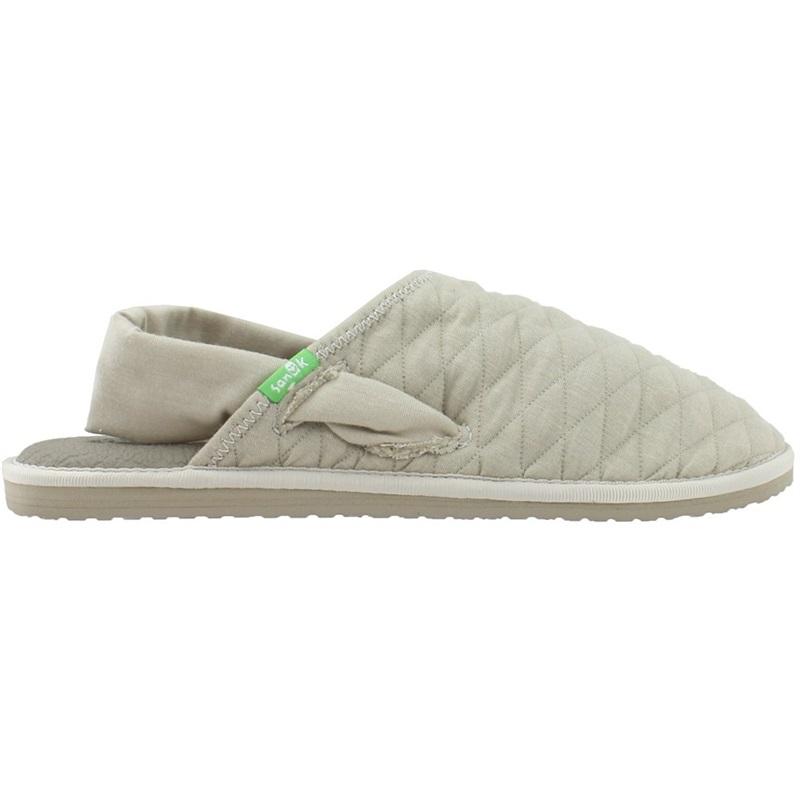 NWT Sanuk 8 Yoga Sling Cruz Quilted Slip On Slingback Flats Clogs Beige 116870