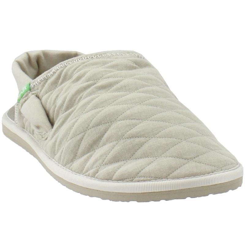 NWT Sanuk 9 Yoga Sling Cruz Quilted Slip On Slingback Flats Clogs Beige 116871