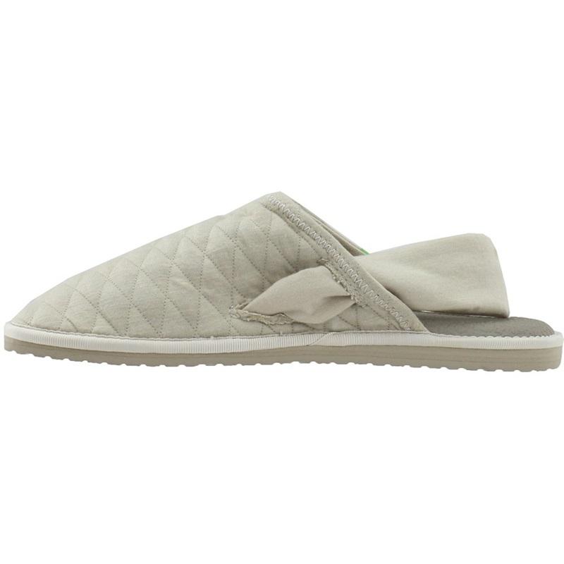 NWOT Sanuk 10 Yoga Sling Cruz Quilted Slip On Slingback Flats Clogs Beige 116872