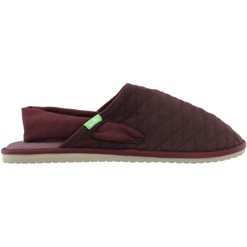 NWT Sanuk 7 Yoga Sling Cruz Quilted Slip On Slingback Flats Clog Burgundy 116874
